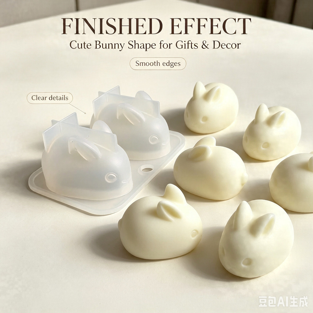 Candle Making Classes - 3D Mini Rabbit Silicone Mold Food