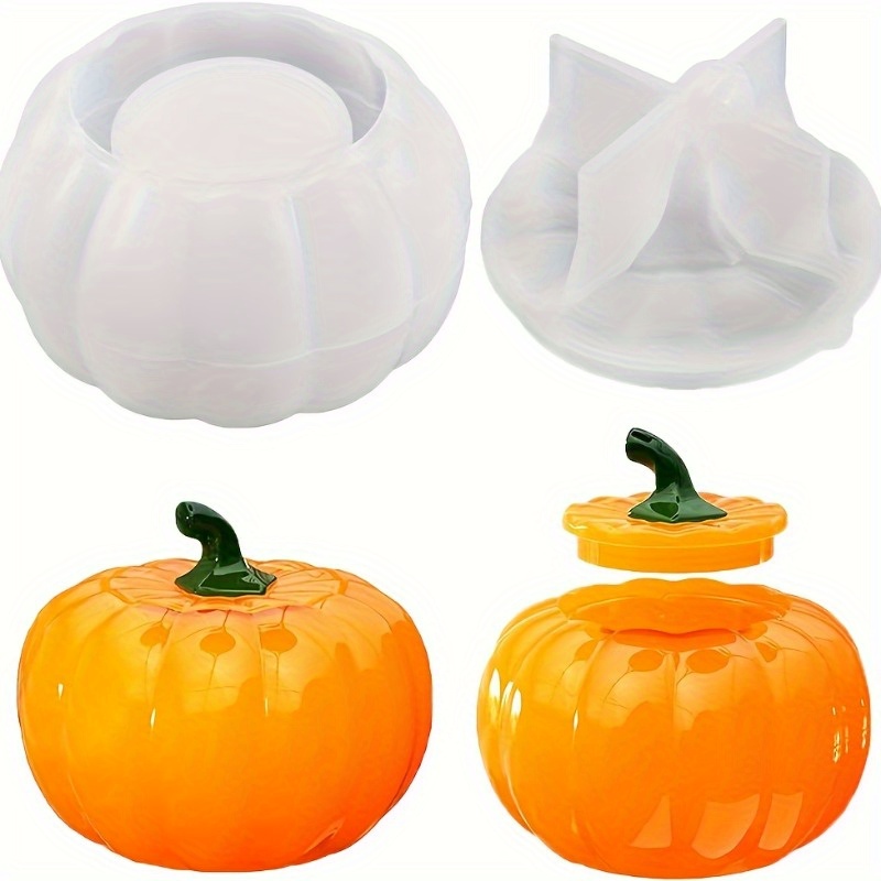 Candle Making Moulds - 2pcs Pumpkin Jar Silicone Molds Halloween