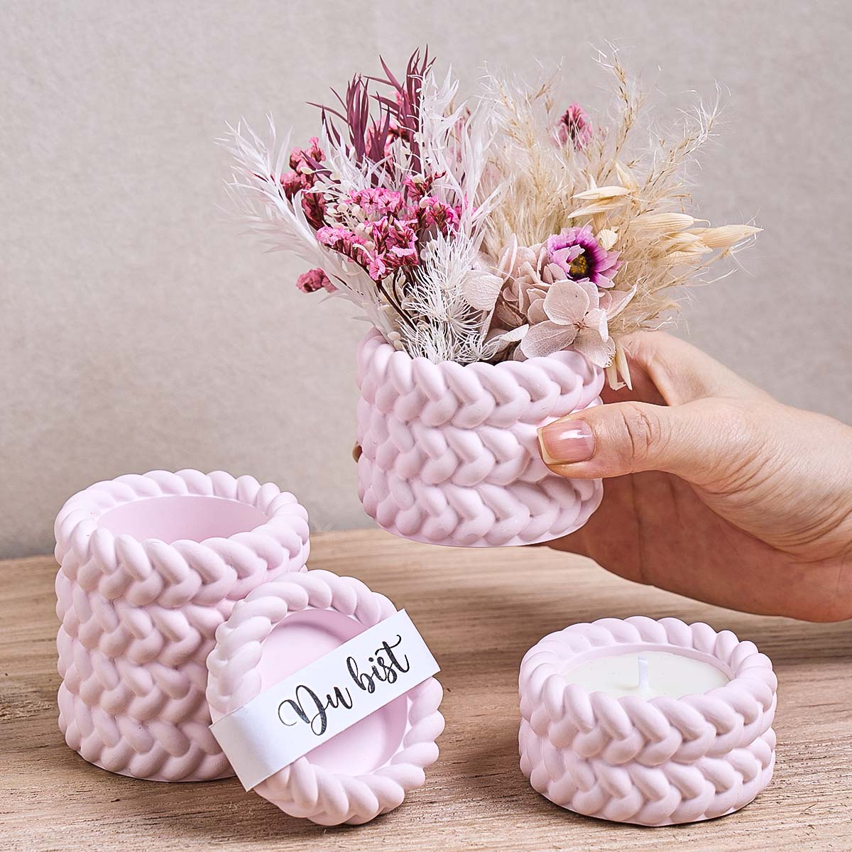 Kraft Box Candle - Woven Candle Jar Silicone Mold DIY