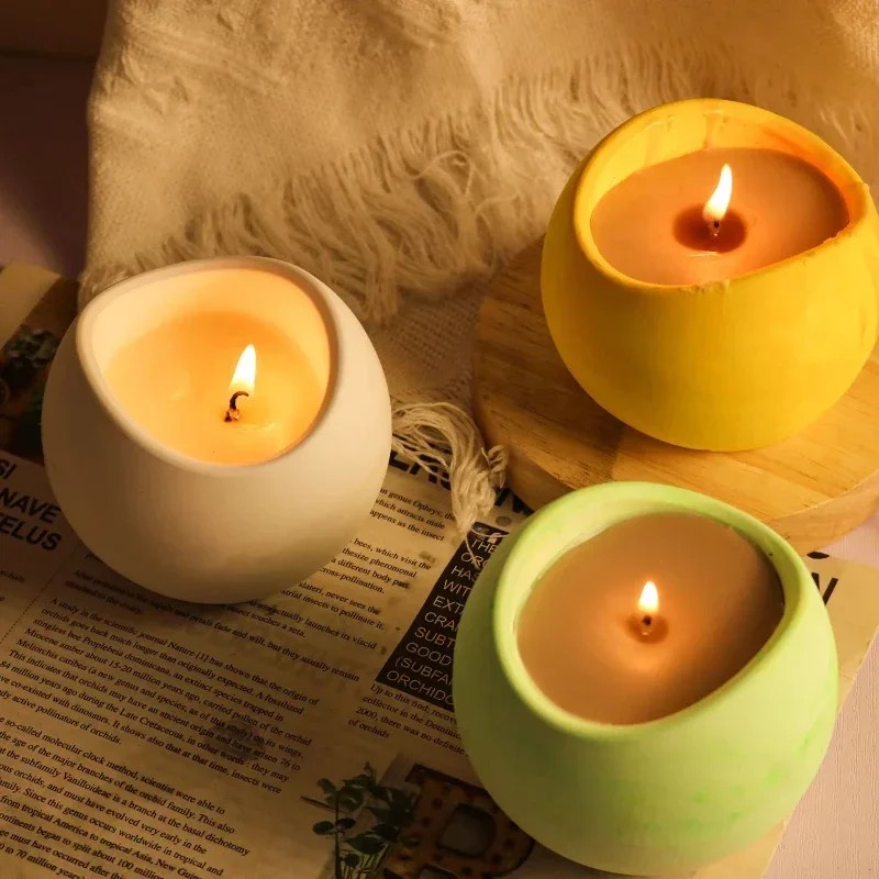 Kraft Box Candle - 1-2pcs diy arc candle jar silicone