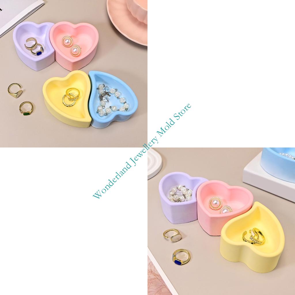 Candle Making Moulds - Mốc silicon trái tim H7EB cho