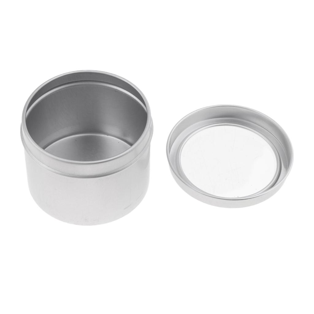 Tin Container Lid - Empty Cosmetic Jars Aluminum Tin Screw