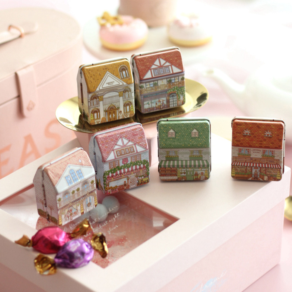 6Pcs Mini House Shaped Tin Box - đánh giá và giá Tin Container Lid