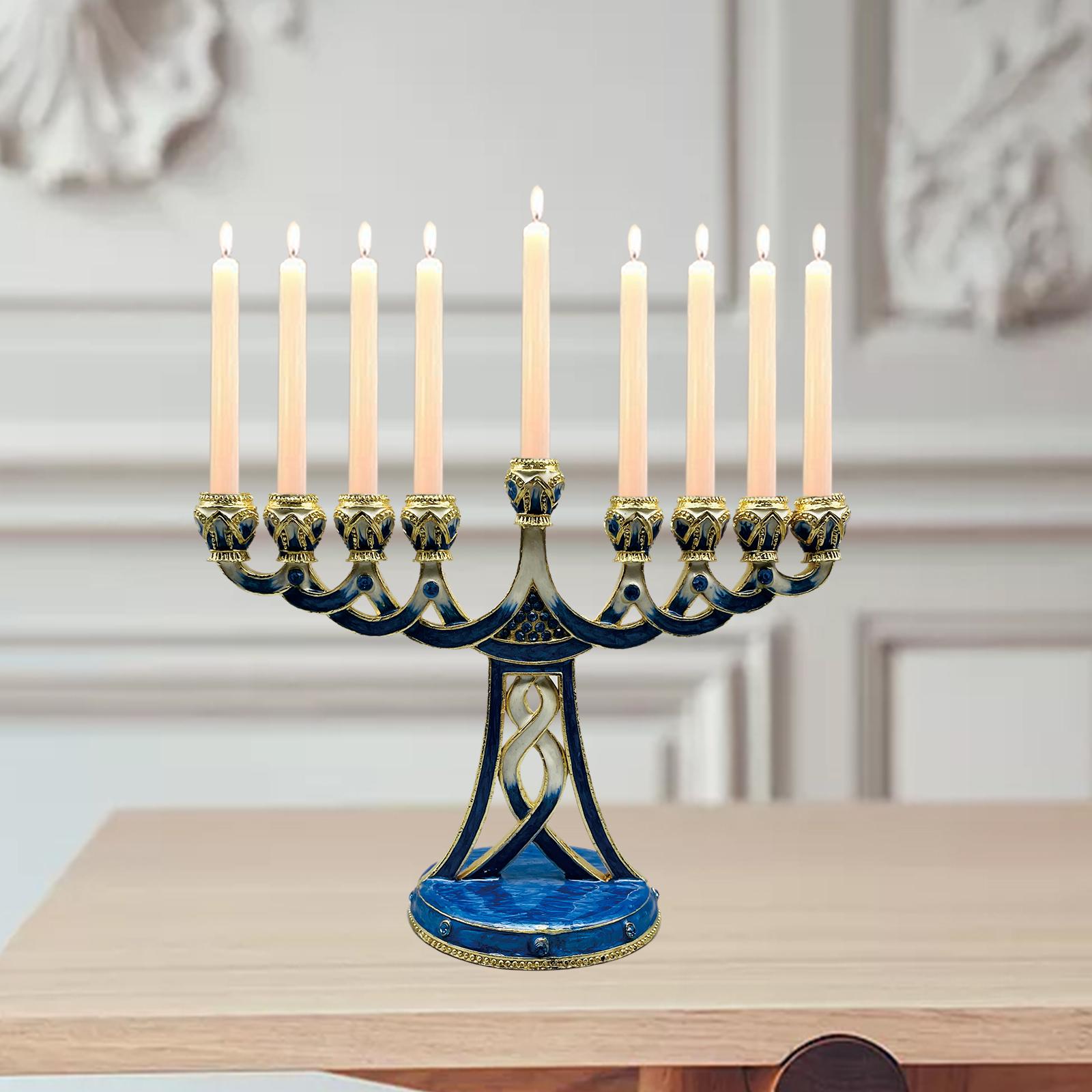 Enameled Menorah Candle Holder - đánh giá và giá Paraffin Candle Wax