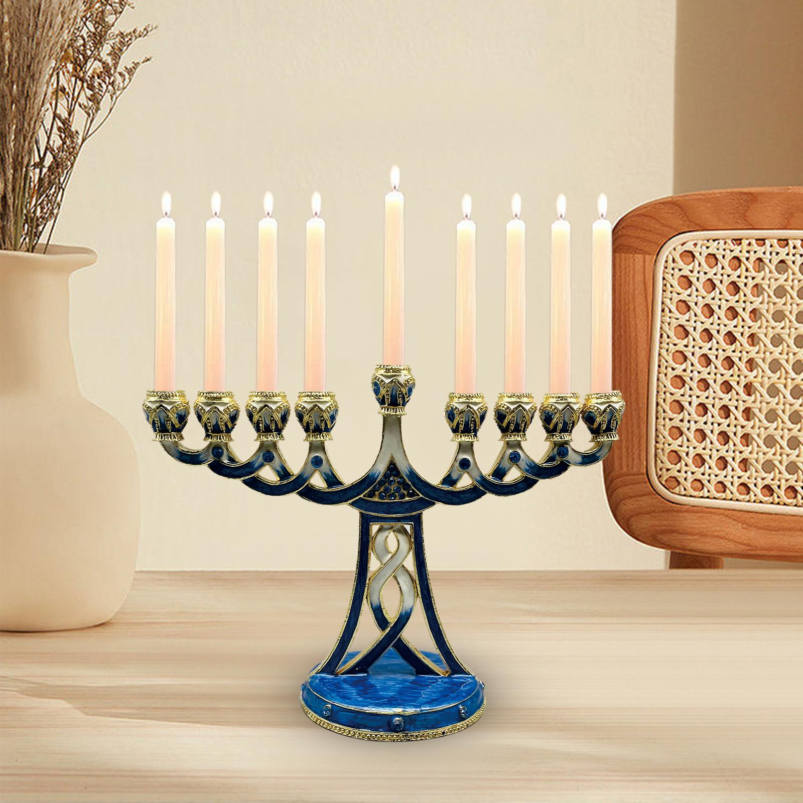 Enameled Menorah Candle Holder - đánh giá và giá Paraffin Candle Wax
