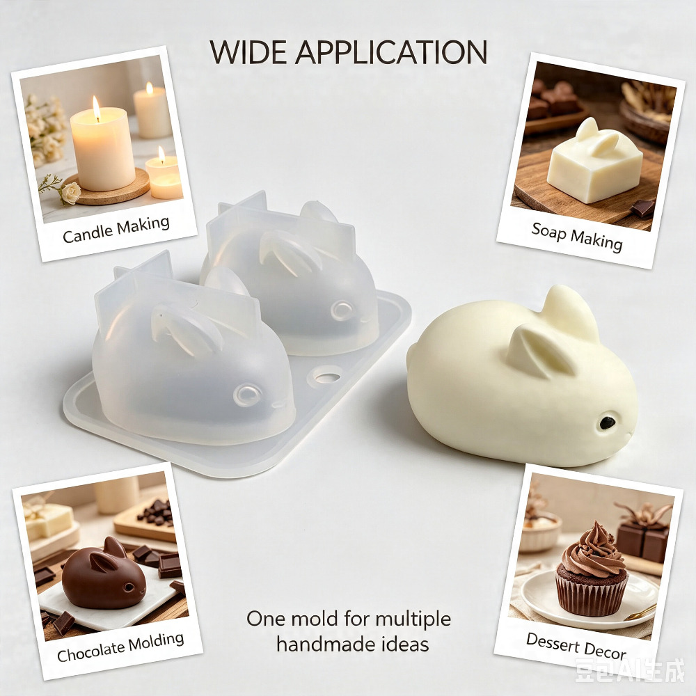 3D Mini Rabbit Silicone Mold F - đánh giá và giá Candle Making Classes