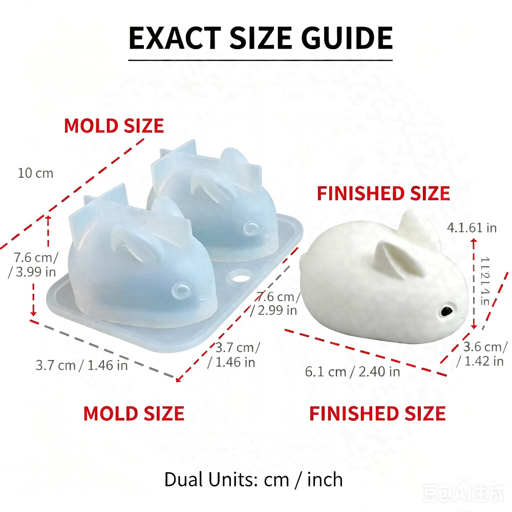 3D Mini Rabbit Silicone Mold F - đánh giá và giá Candle Making Classes