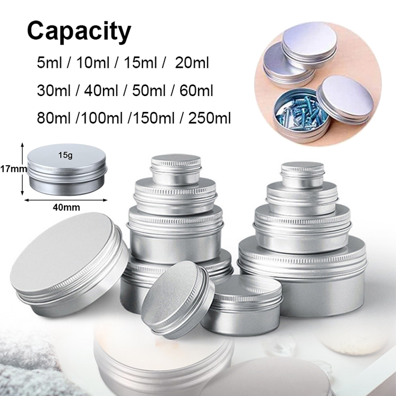 1/5/10pcs 5-250ml Empty Silver - đánh giá và giá Tin Container Lid
