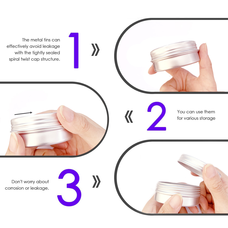 1/5/10pcs 5-250ml Empty Silver - đánh giá và giá Tin Container Lid
