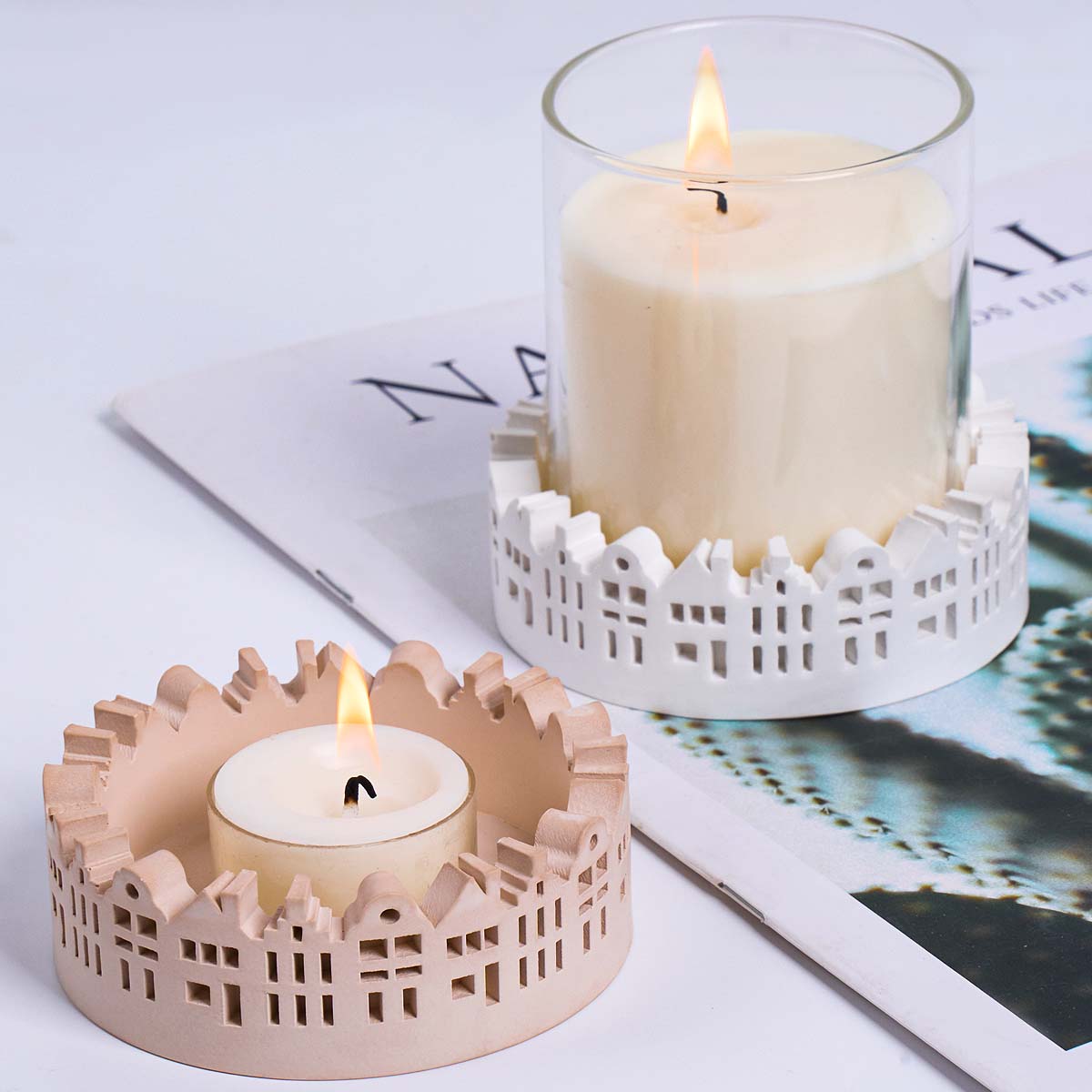 Hollow Round House Candle Hold - đánh giá và giá Kraft Box Candle