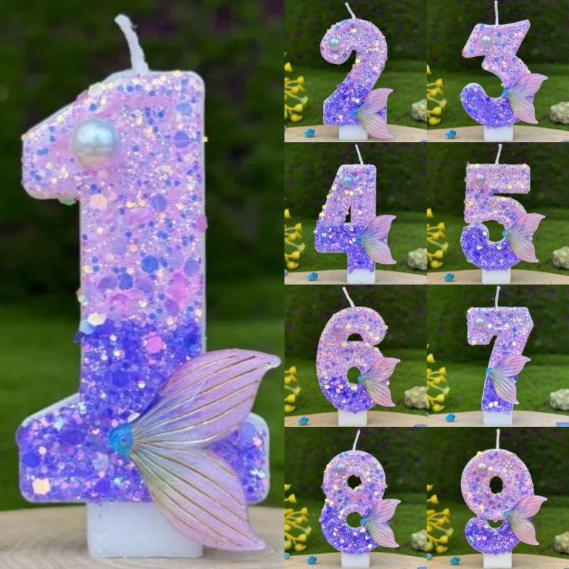 Glitter Purple Gradient Mermai - đánh giá và giá Paraffin Candle Wax