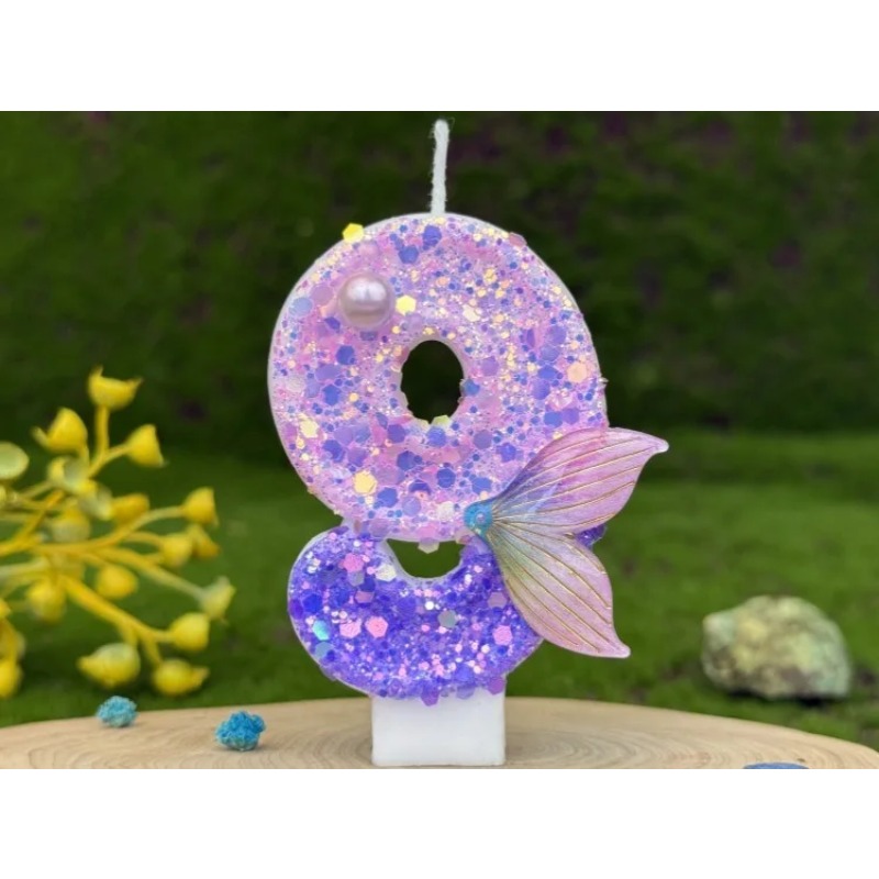 Glitter Purple Gradient Mermai - đánh giá và giá Paraffin Candle Wax