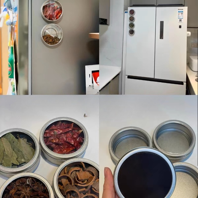 Magnetic Spice Tins with Clear - đánh giá và giá Tin Container Lid