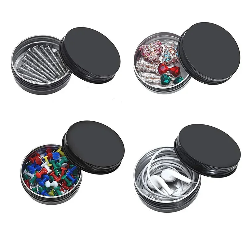 Bộ 50 Đen Nến Hũ Có Nắp Sỉ 5/1 - đánh giá và giá Tin Container Lid
