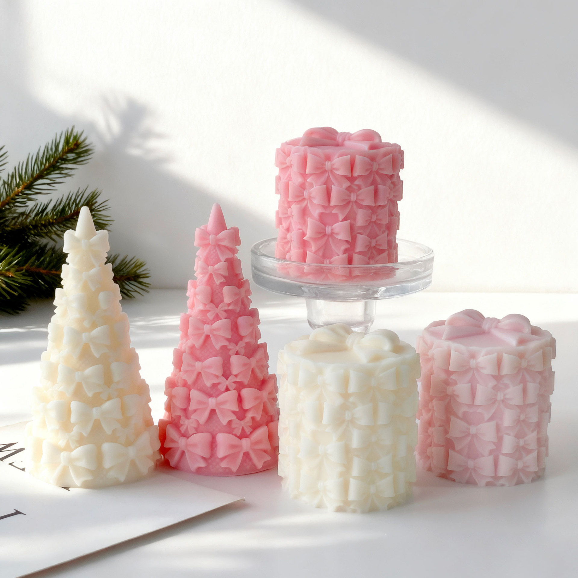 3D Bow Tie Christmas Tree Gift - đánh giá và giá Kraft Box Candle