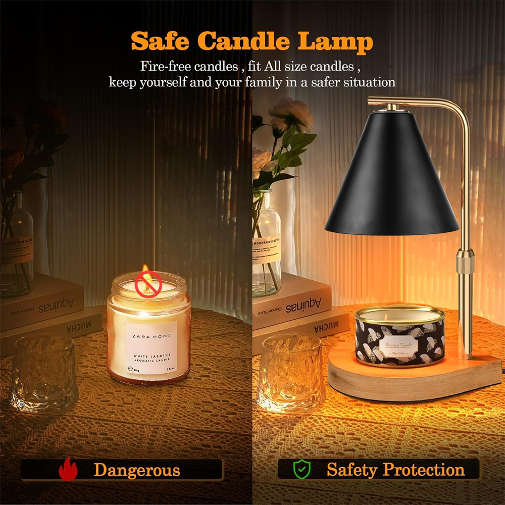 Black Candle Warmer Lamp with  - đánh giá và giá Paraffin Candle Wax