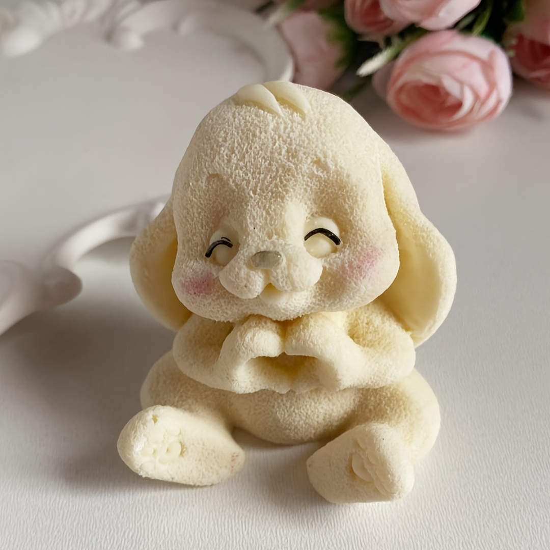 1pc Adorable Rabbit Resin Sili - đánh giá và giá Candle Making Moulds