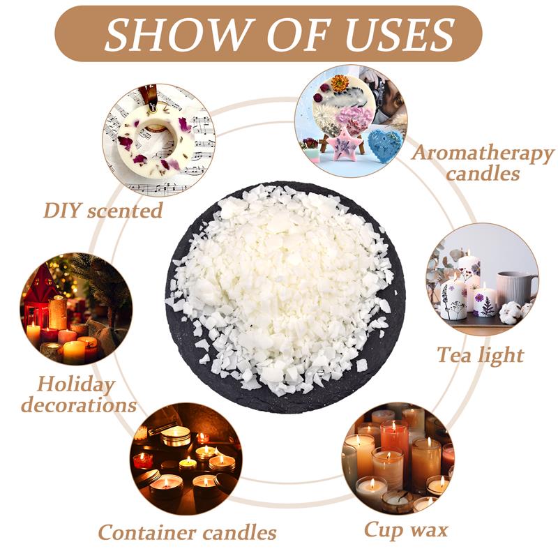 50-1000g Natural Pure Soy Wax  - đánh giá và giá Candle Making Reno