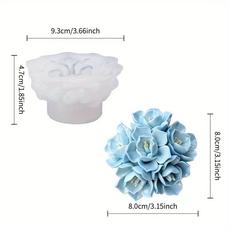 1 Hydrangea Candle Silicone Mo - đánh giá và giá Candle Making Classes