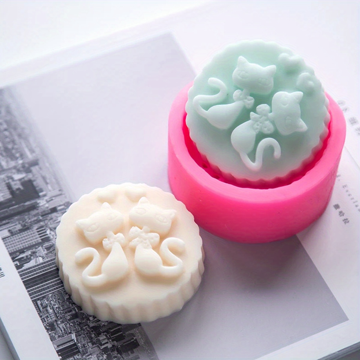 1-Piece Silicone Cat Soap Mold - đánh giá và giá Candle Making Reno