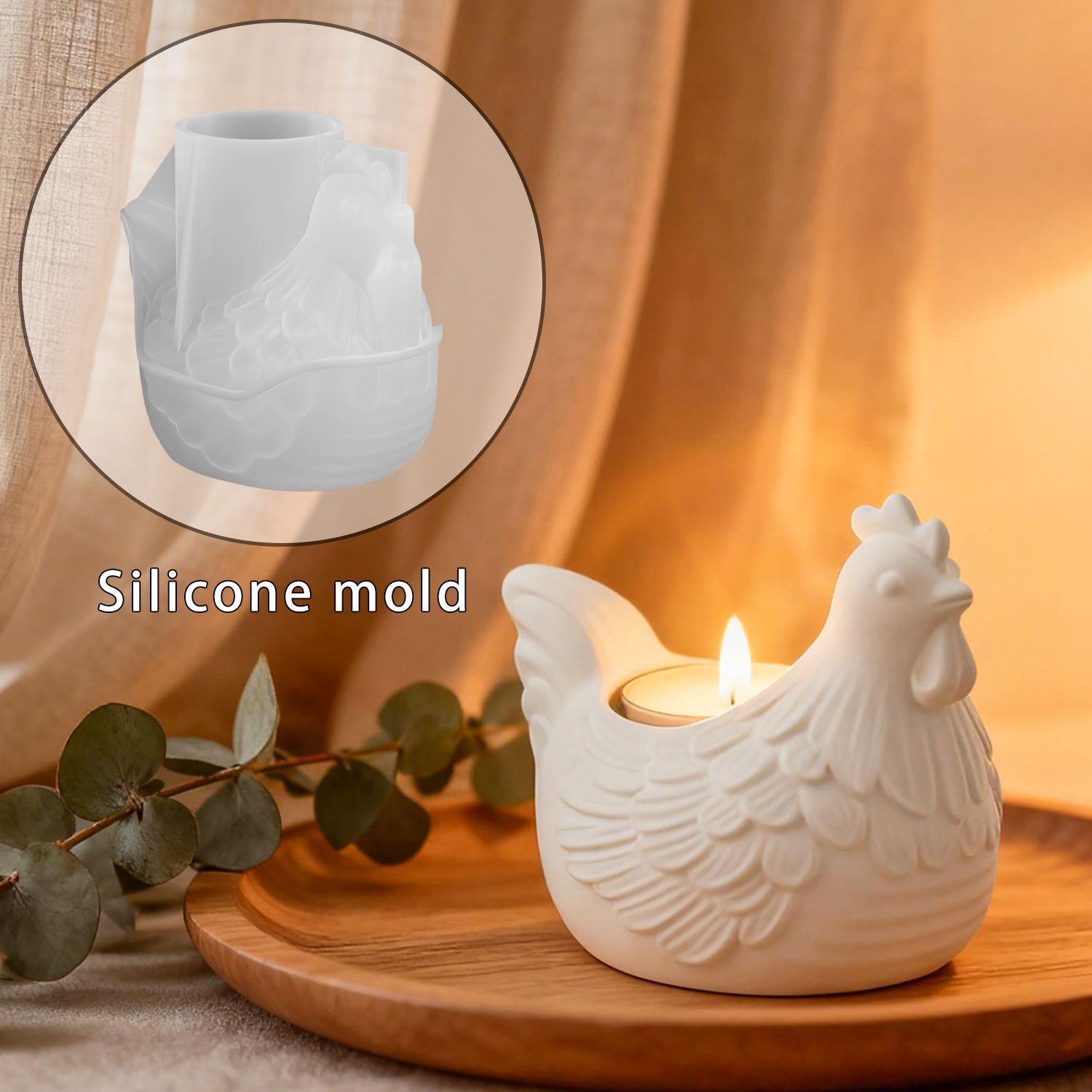DIY 3D Little Chicken Candle H - đánh giá và giá Candle Making Moulds