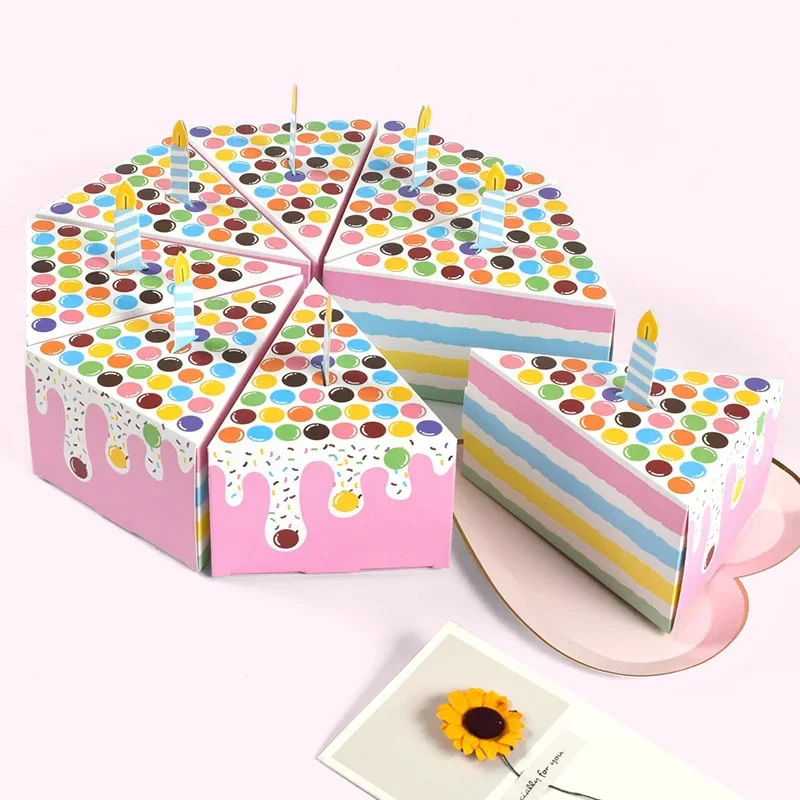 8Pcs Creative Candle Dot Cake  - đánh giá và giá Kraft Box Candle