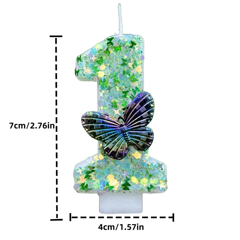 1Pc Green Sequins Number 0-9 B - đánh giá và giá Paraffin Candle Wax