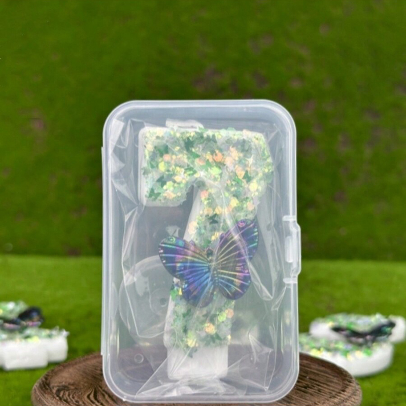 1Pc Green Sequins Number 0-9 B - đánh giá và giá Paraffin Candle Wax