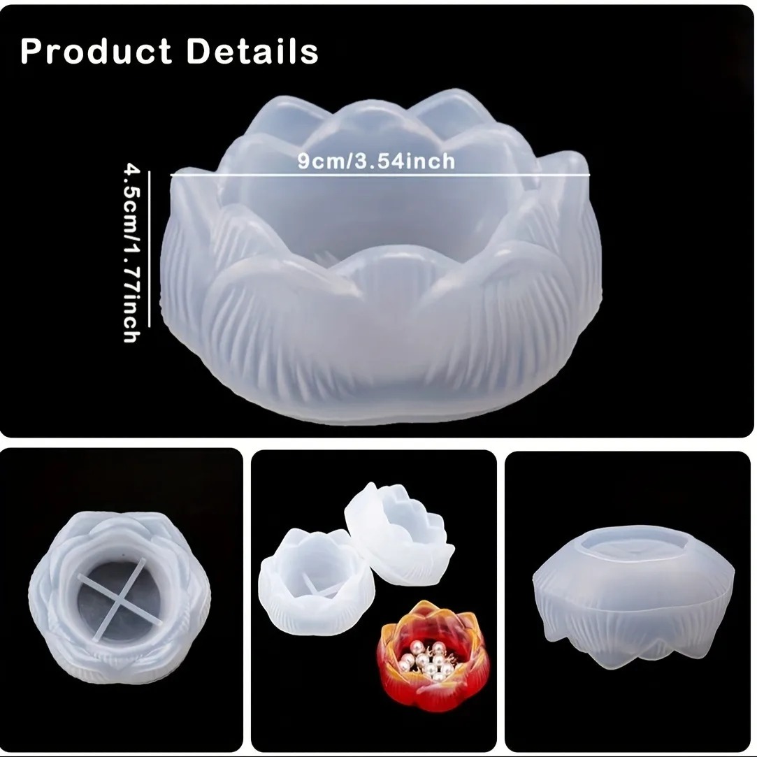 1pc DIY Lotus Flower Silicone  - đánh giá và giá Kraft Box Candle