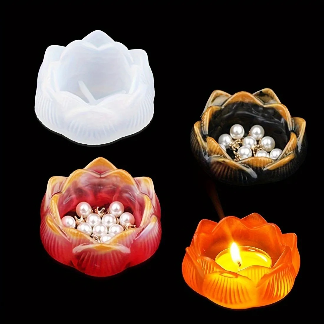 1pc DIY Lotus Flower Silicone  - đánh giá và giá Kraft Box Candle