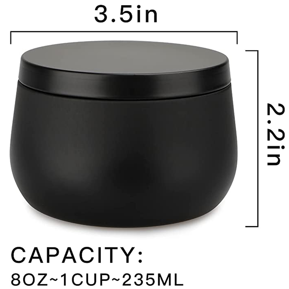 12pcs 8oz White Black Gold Met - đánh giá và giá Tin Container Lid