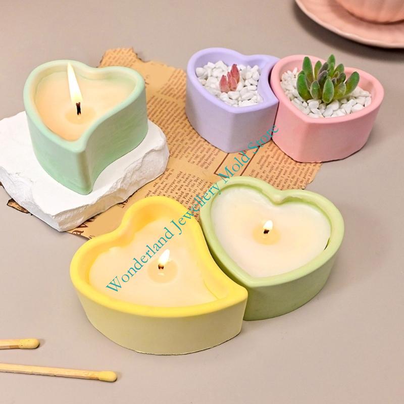 Mốc silicon trái tim H7EB cho  - đánh giá và giá Candle Making Moulds