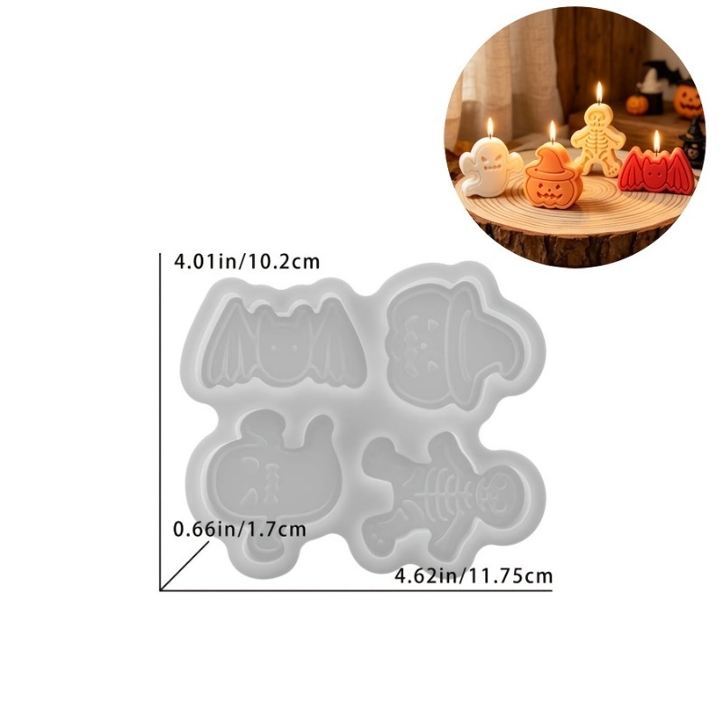4-cavity silicone resin mold s - đánh giá và giá Candle Making Moulds