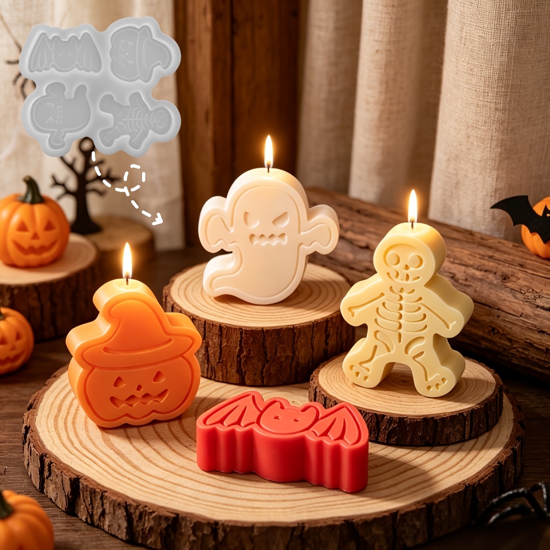 4-cavity silicone resin mold s - đánh giá và giá Candle Making Moulds