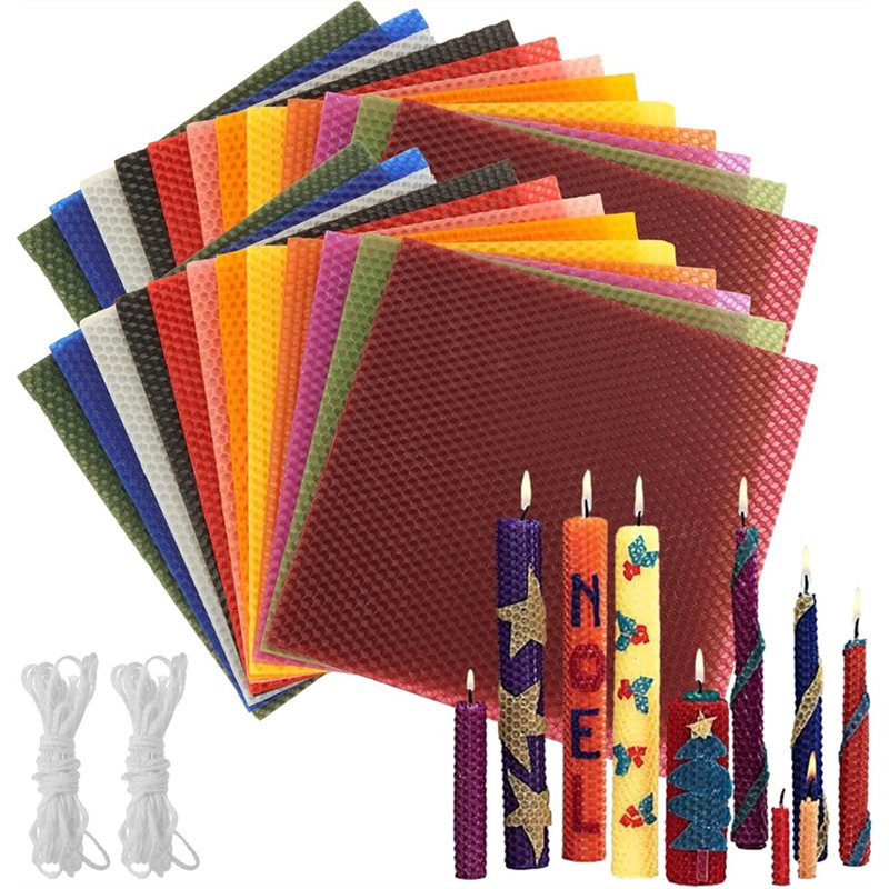 24Pcs 8x8 Inch Beeswax Sheets  - đánh giá và giá Candle Making Kit For Adults
